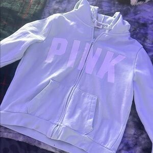PINK Victoria's Secret Kids Pastel Blue Zip-Up Hoodie